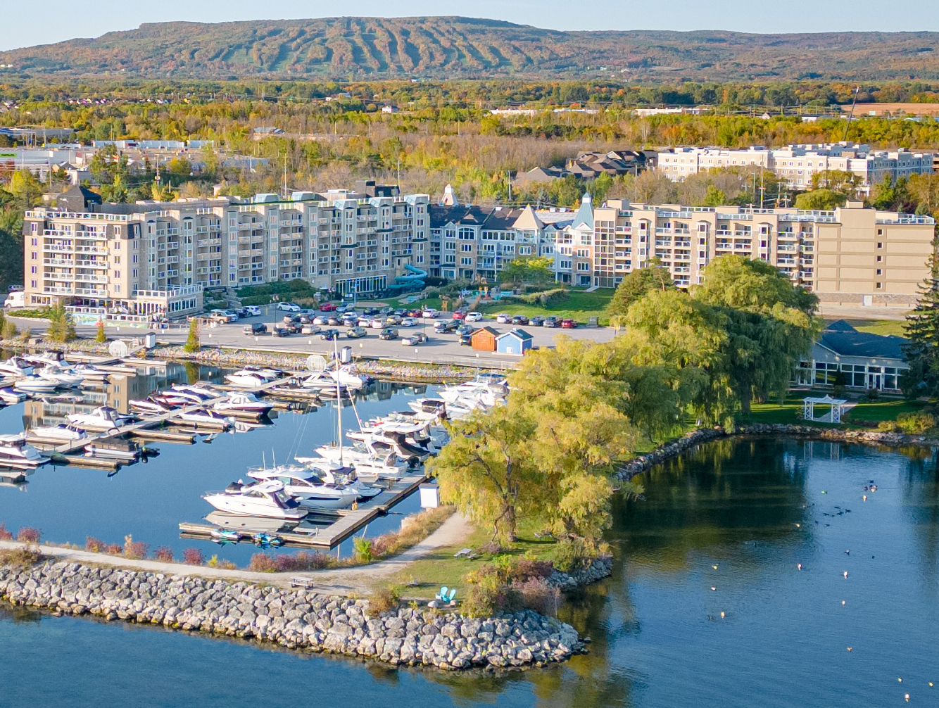 Aerial shot of Living Water Resorts - Resorts of Ontario
