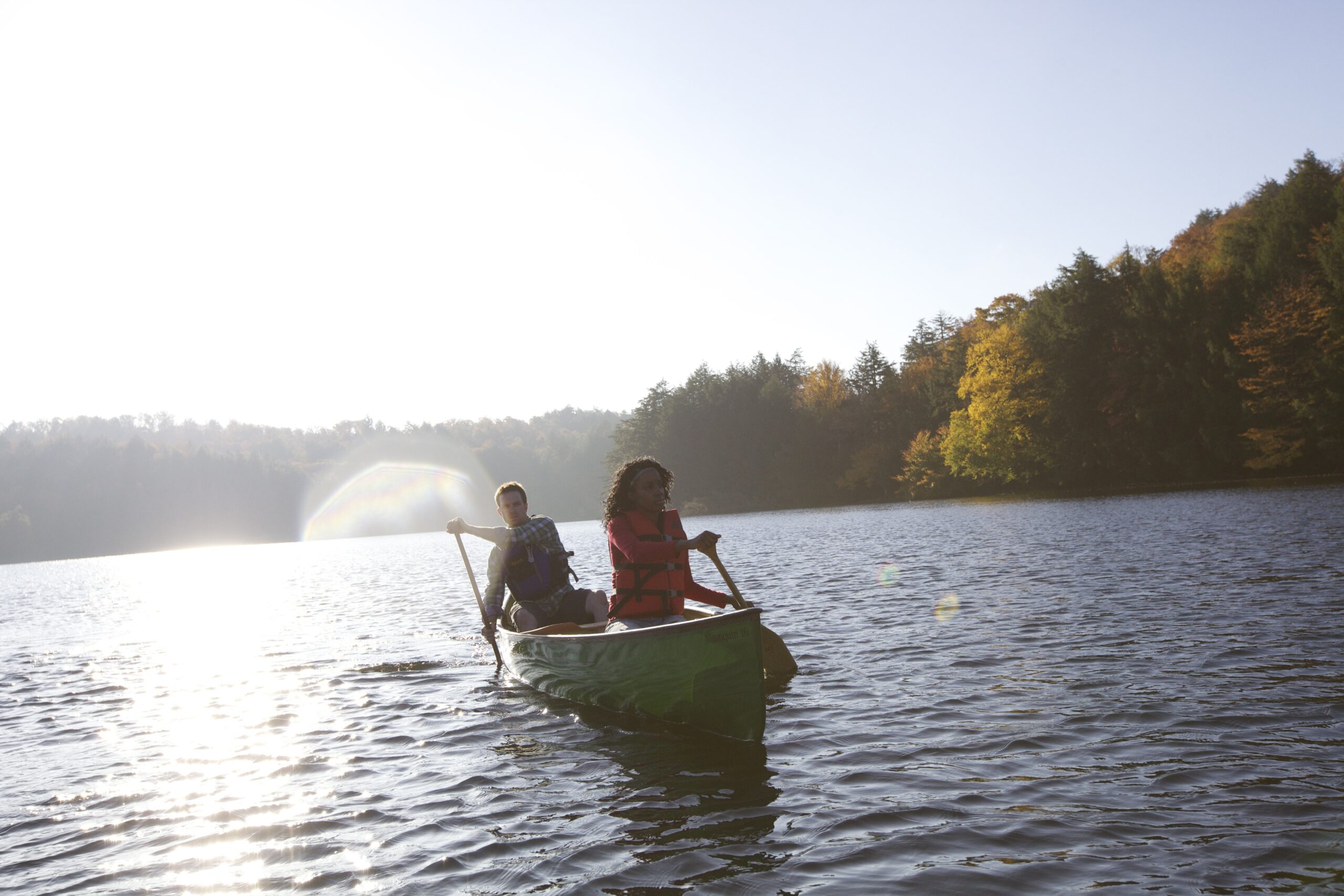 Image of a couple Canoeing