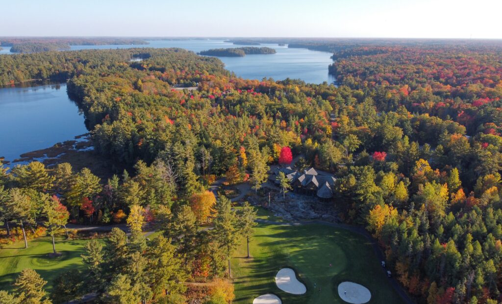 Aerial shot of Rocky Crest Golf Resort - Resorts of Ontario
