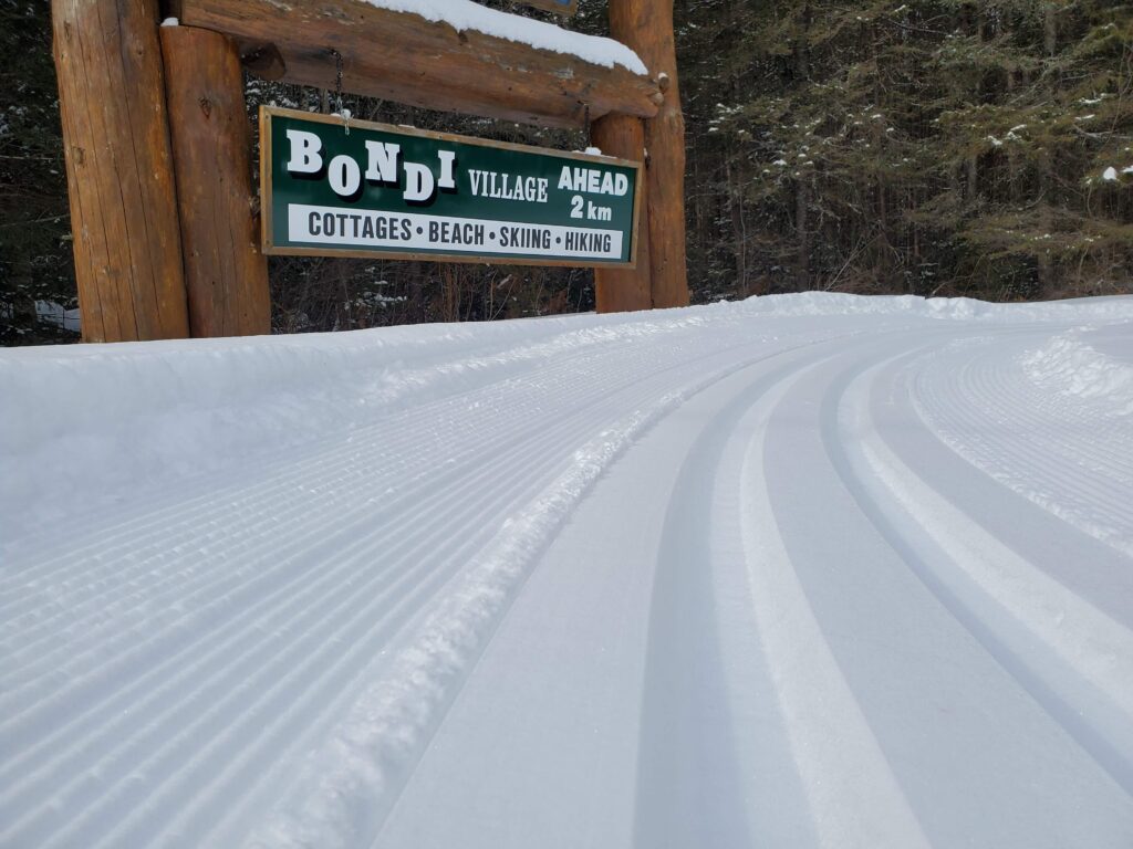 Image of snowy trail at Bondi Cottage Resort - Resorts of Ontario