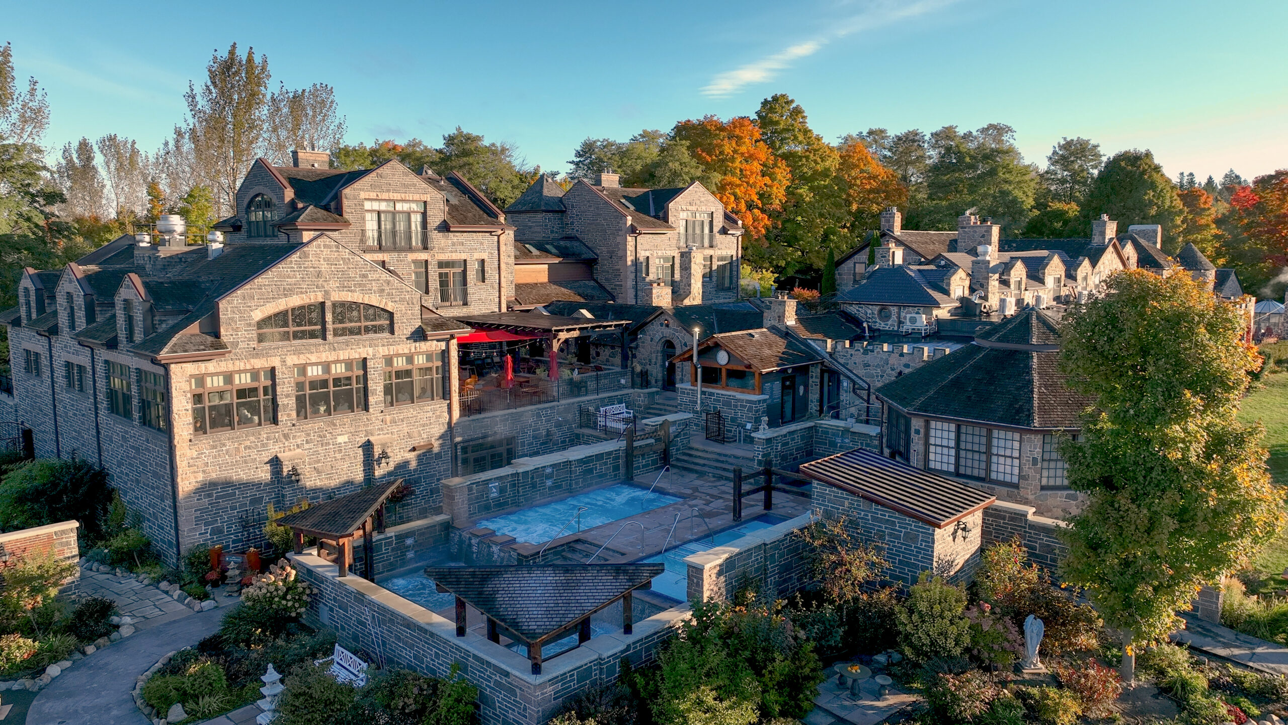 Aerial Shot of Ste. Anne's Spa - Resorts of Ontario