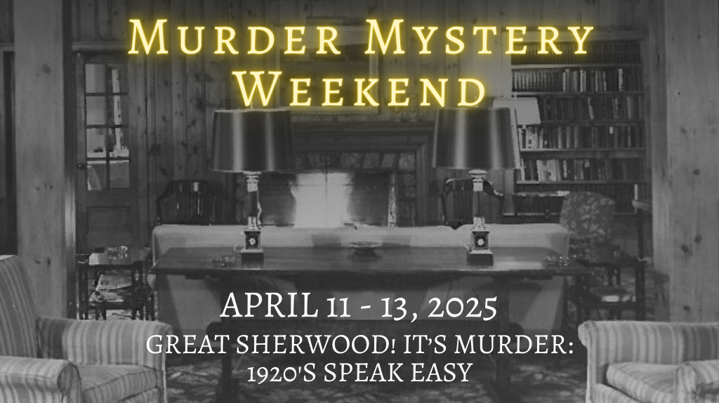 Image of a murder mystery flyer at Sherwood Inn - Resorts of Ontario